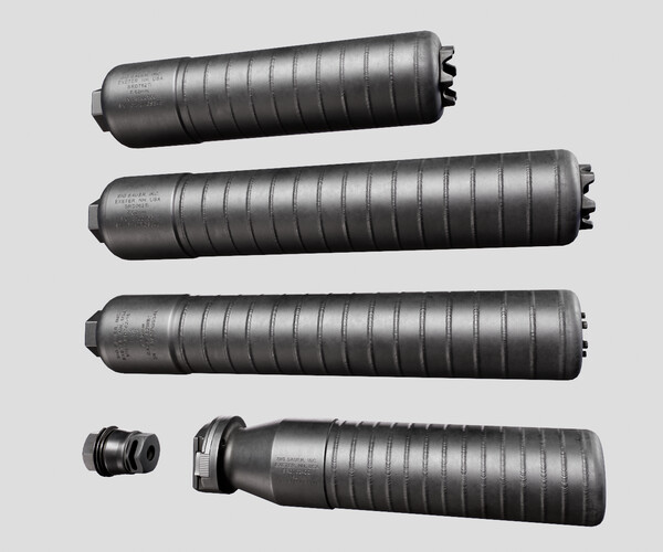 ArtStation - Sig Sauer SRD762 Suppressors | Game Assets