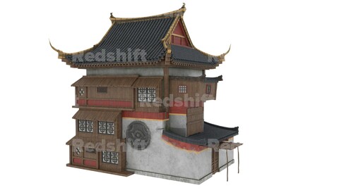 Chinese style ancient architecture  D