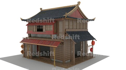 Chinese style ancient architecture  E