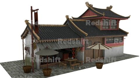 Chinese style ancient architecture  G