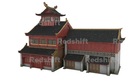 Chinese style ancient architecture  H