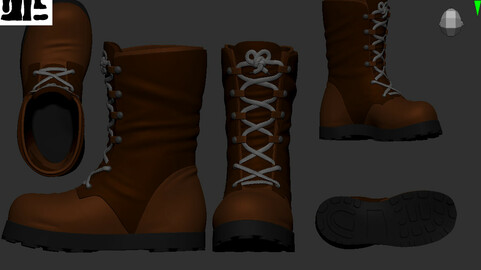 Boot Stylized high poly