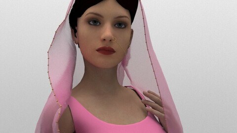 Fashion Lehenga - Indian Fashion Design 3D model