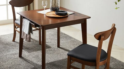 Mones rubber wood solid wood modern Nordic dining table set