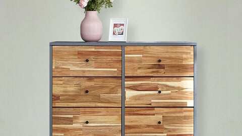 Vince solid wood chest of drawers