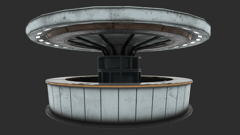 Sci-Fi Round Bar Low-Poly