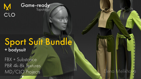 Sport Suit (Marvelous + Retopology) Bundle