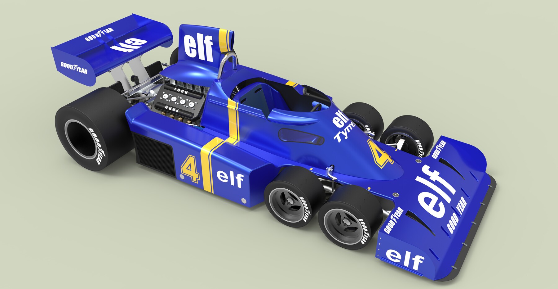 6 wheel tyrrell model