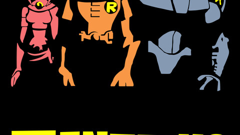 Poster Teen Titans - Vector Illustration