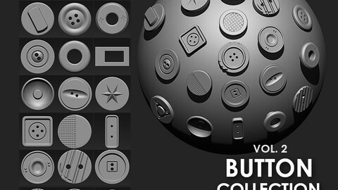 Buttons Collection IMM Brush Pack (21 in One) VOL. 2