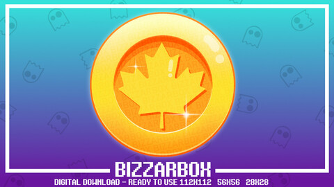 Twitch Channel Point Emote: Maple Leaf Coin