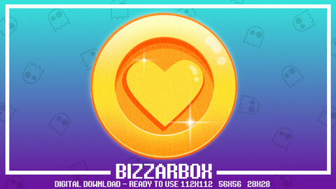 Twitch Channel Point Emote: Heart Coin