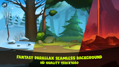 Fantasy Parallax Seamless Backgrounds