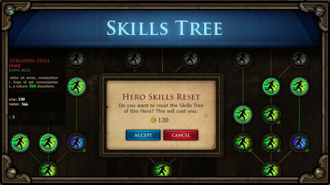 MMORPG UI: Skills Tree