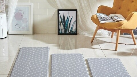 Soft interior double-sided kitchen mat