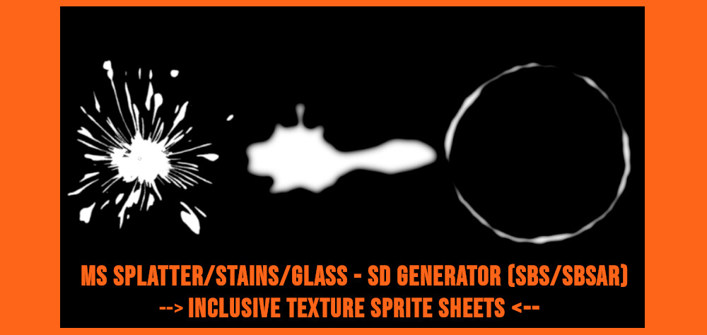 ArtStation - Various Splatter Generators/Textures | Game Assets