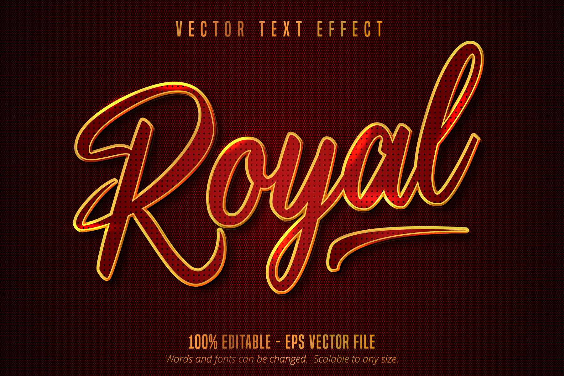 ArtStation - Royal text, gold and red color style editable text effect ...