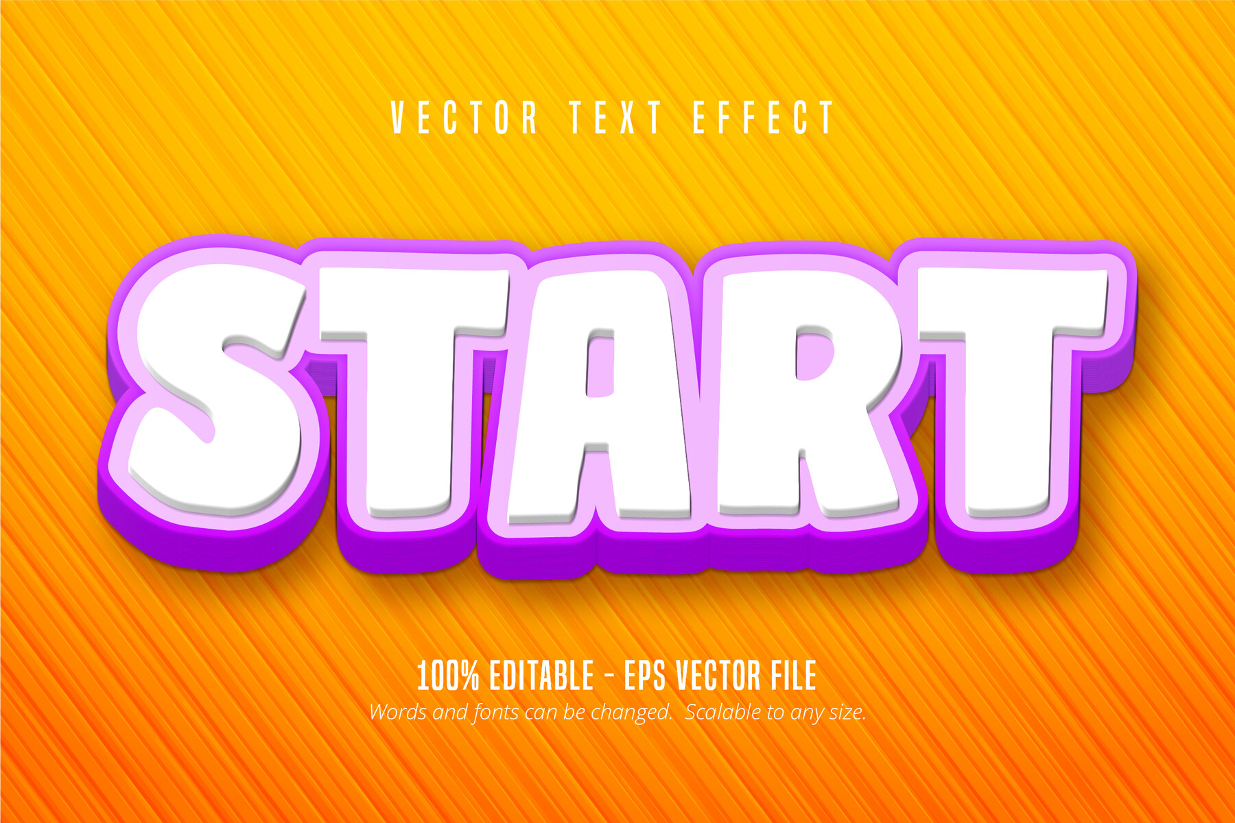 ArtStation - Start text, cartoon style editable text effect | Artworks