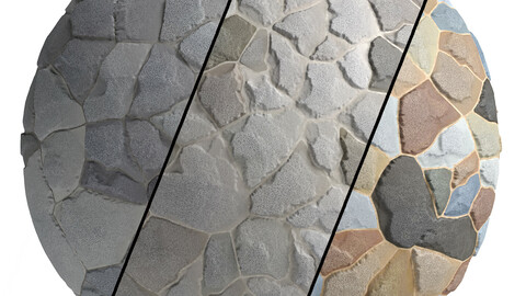 Ston Wall Material 2 - By 3 Color, Pbr By Sbsar, 4