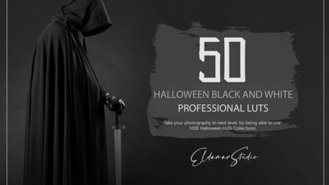 50 Halloween Black and White LUTs and Presets Pack