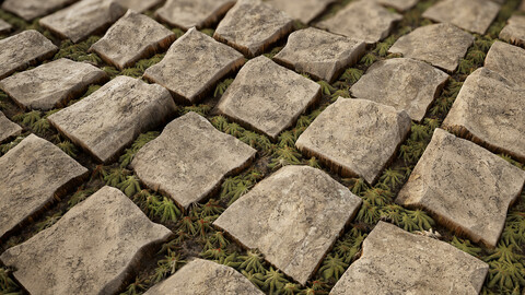 PBR - STYLIZED STONE BLOCKS - 4K MATERIAL