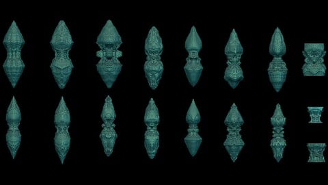 17 fractal forms 3D print model