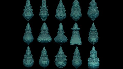 15 fractal forms 3D print model