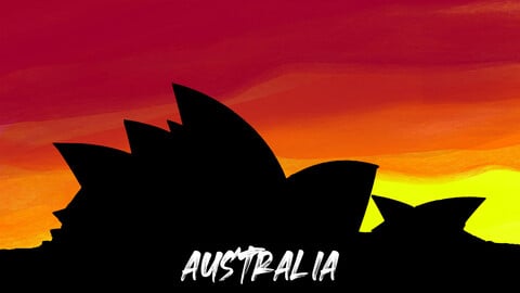 Sydney Opera House, Australia art poster