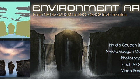 Environment Art from NVidia Gaugan to Photoshop in 30 minutes