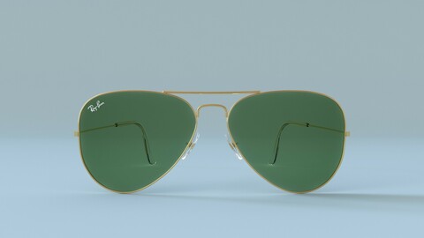 Ray Ban Aviator Classic Sunglasses 3D model