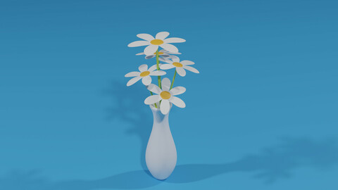 Flowers and Vase 3D model