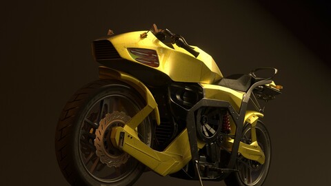 Futuristic motorcycle