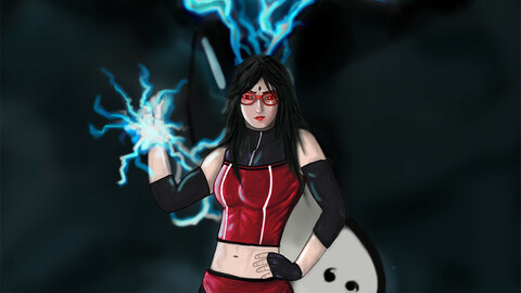 Sarada Uchiha fan art (Anime Boruto) - Finished Artworks - Krita Artists