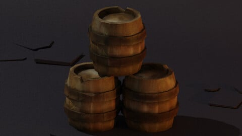 Stylized Oak Barrel