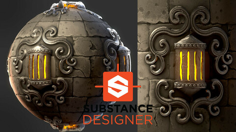 Stylized Steampunk Wall - Substance Designer