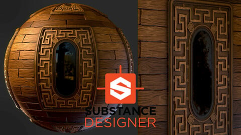 Stylized Ornamental Wood - Substance Designer