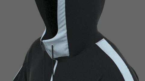 3D Sweat tracker hood via CLO/Marvelous Designer