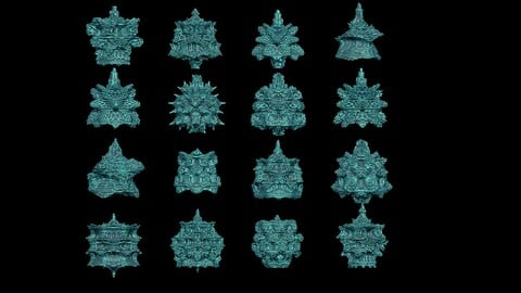 16 fractal forms 3D print model part2
