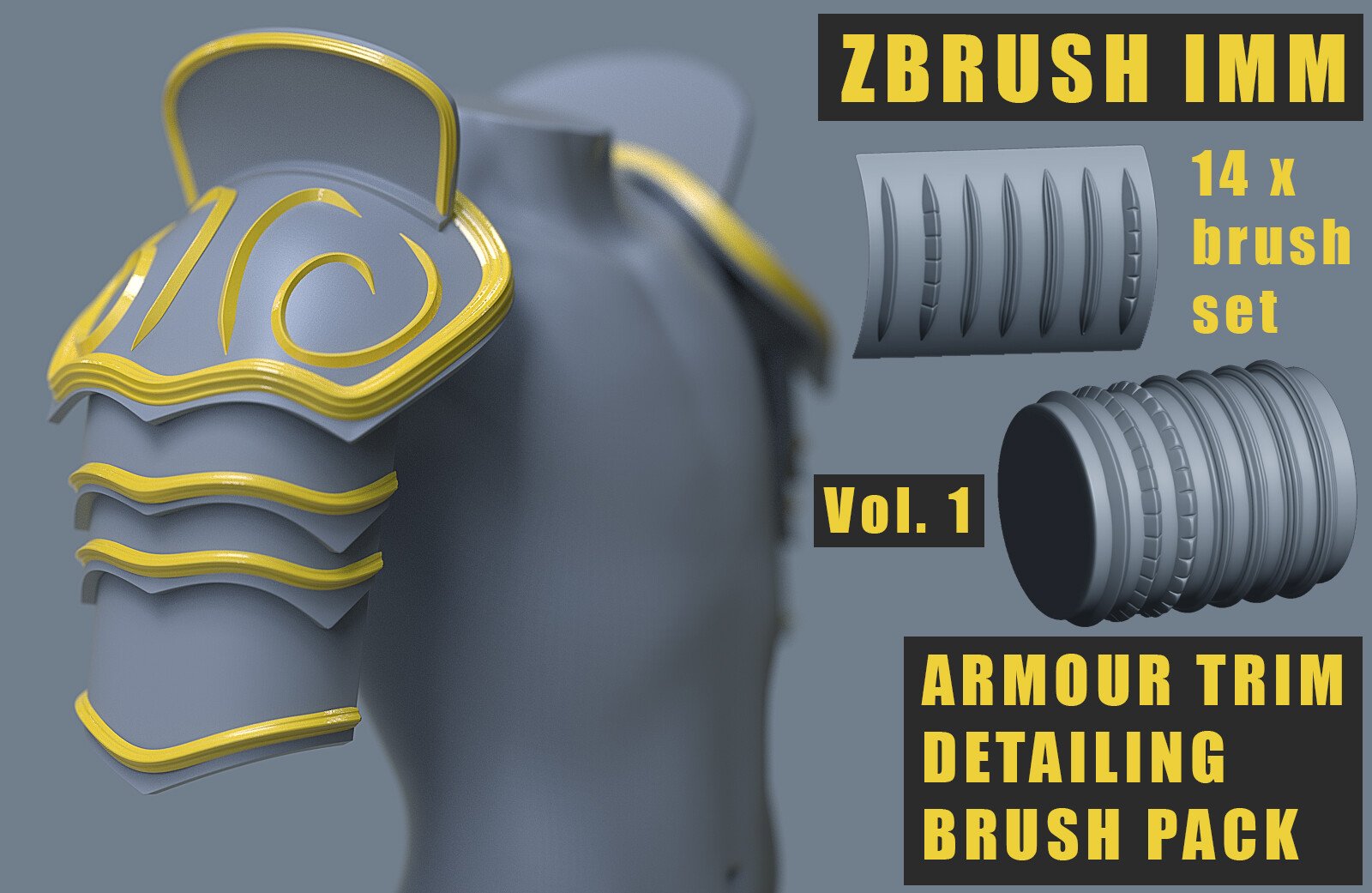 schipped armor brush zbrush