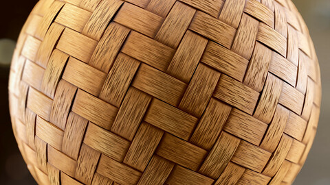 PBR - CLASSIC CRAFTS WOVEN BAMBOO - 4K MATERIAL