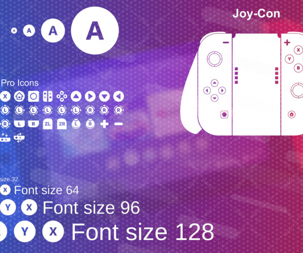 ArtStation Nintendo Switch Buttons Icons + Overlays Game Assets