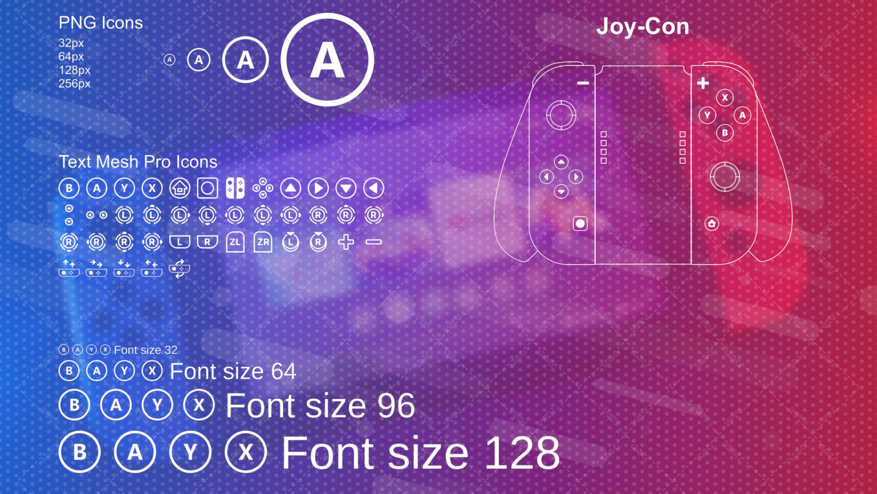 ArtStation Nintendo Switch Buttons Icons + Overlays Game Assets