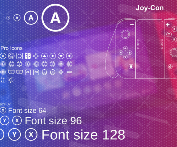 ArtStation Nintendo Switch Buttons Icons + Overlays Game Assets