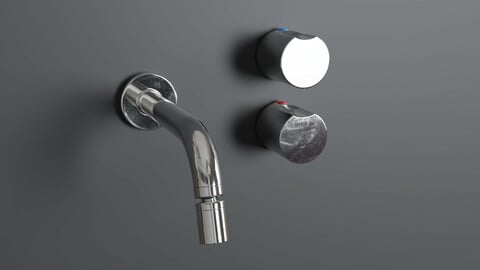 Roca Element Wall-Mounted 3-Hole Bidet Mixer