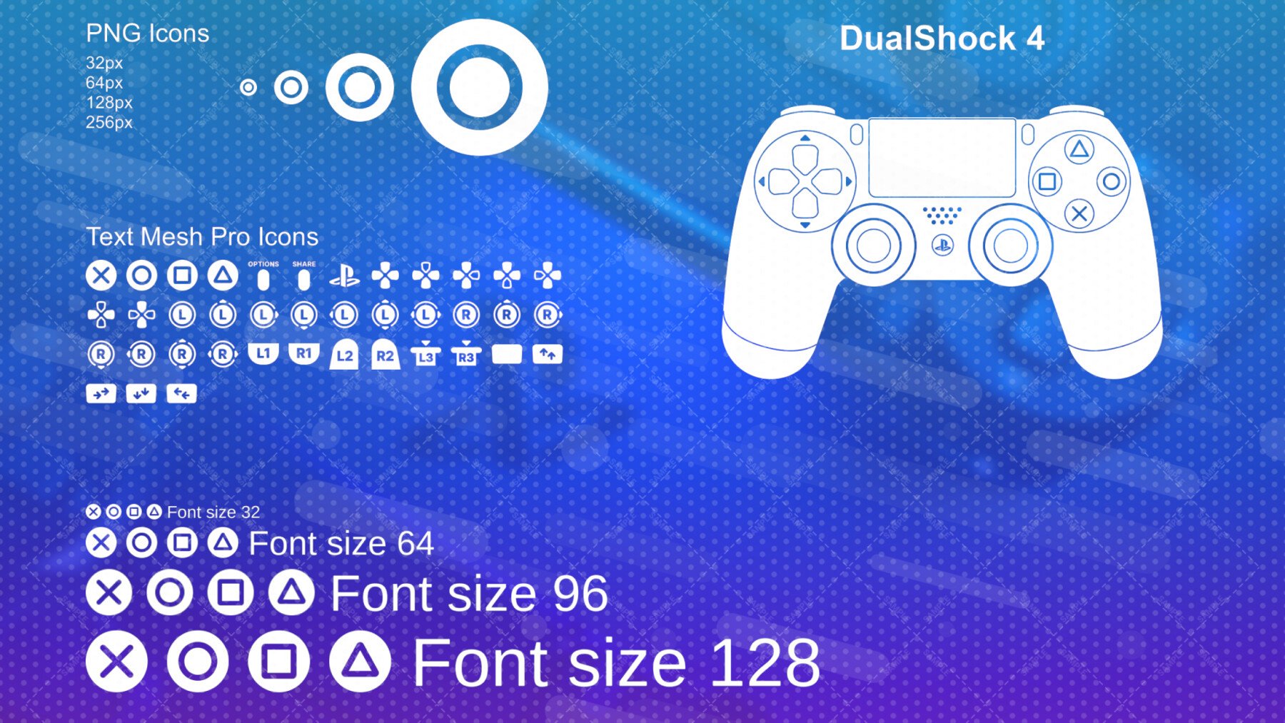 PS4 Gamepad Icons 