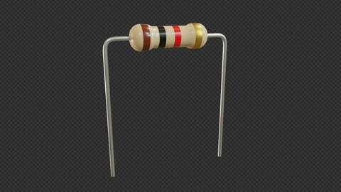 Resistor - Electronic parts Low-poly 3D model