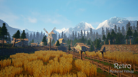 Retro Medieval Village in Unreal Engine 4