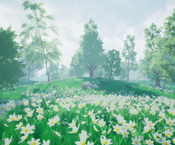 ArtStation - Stylized Meadow in Unreal Engine 4 | Game Assets