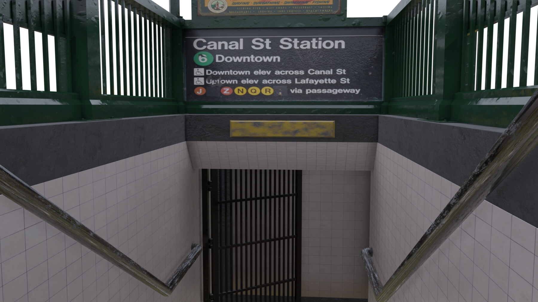 ArtStation Subway Entrance New York Subway Station Lowpoly 3D