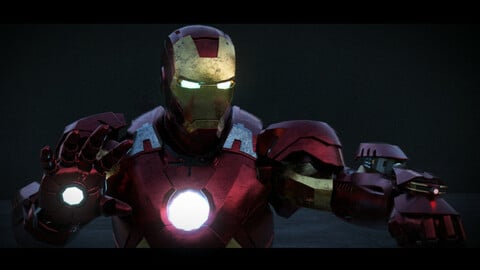 Iron Man MK-7 Armour from The Avengers 2012 - 3D Model Rigged